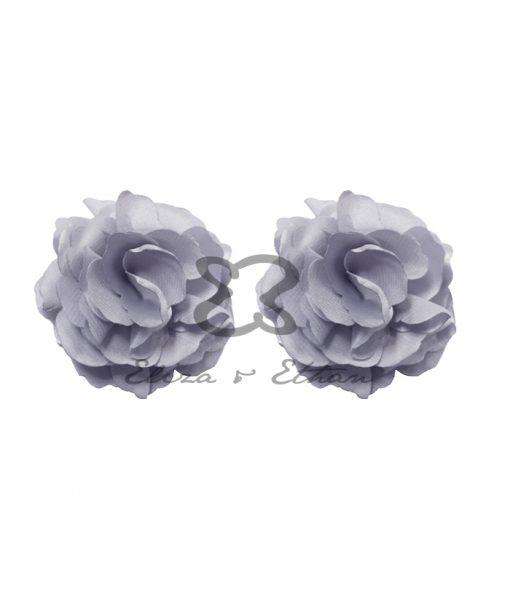 Eliza & Ethan Plaitinum Flower Clips Alila