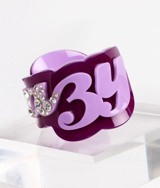 Funky Bling Crazy Purple Bangle