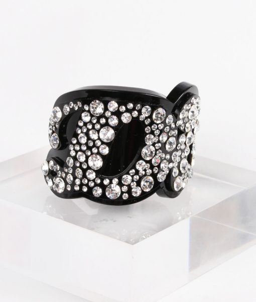 Funky Bling Diva Black Bangle