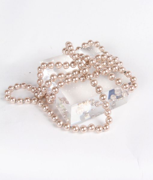 AlilaLong Chain of Genuine Peach Pearls Necklace