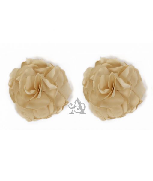 Eliza & Ethan Taupe Flower Clip Alila