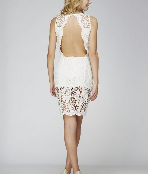 Alila Boutique White Lace backless Dress