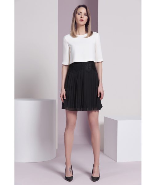 Alila Boutique Chanel Inspired Black Cream Lace Dress Jacket by Explosion