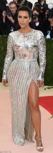 Kim Kardashian Met Gala 2016 Balmain Alila