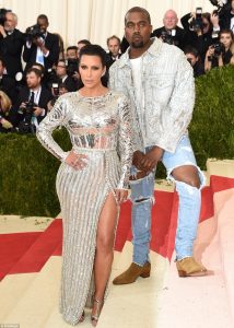Kim Kardashian and Kanye Met Gala 2016 Balmain Alila