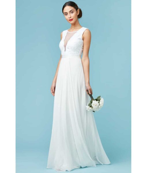 Alila Bridal Chiffon Plunging Gown
