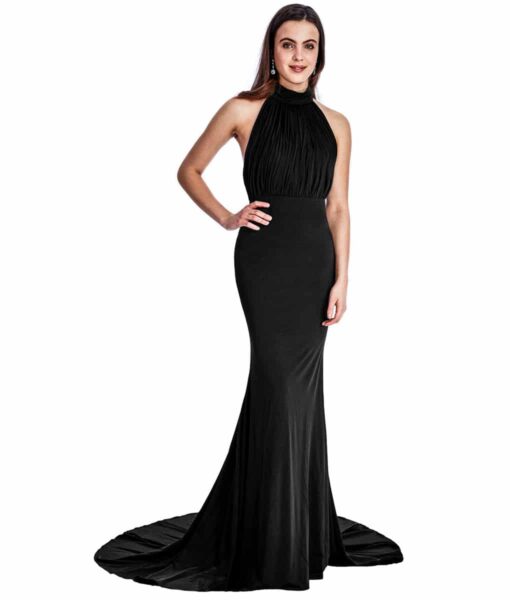 Alila Black Backless Gown