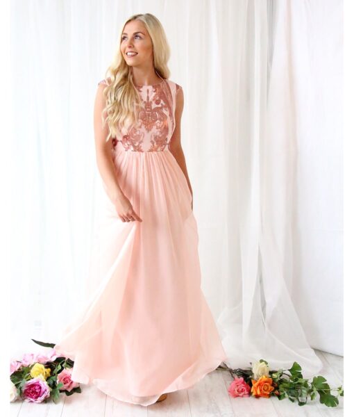 Alila-Blush-Chiffon-evening-dress-Bariano