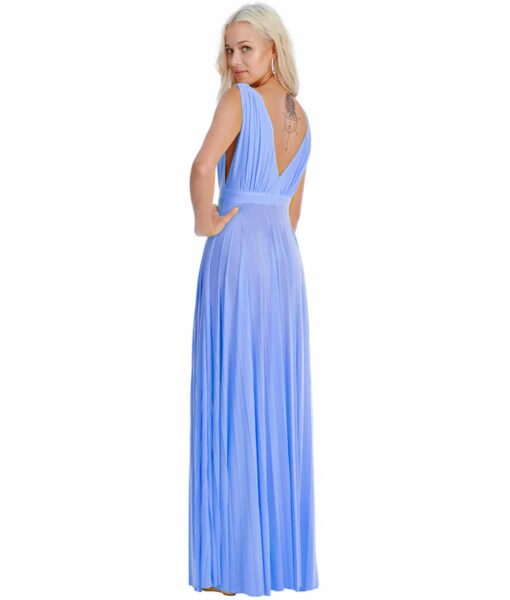 City Goddess - Pale Blue Plunge Gown - Alila