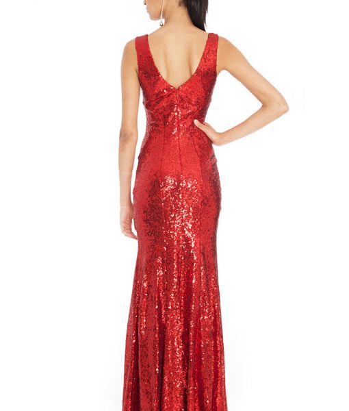 Alila City Goddess Red Luxe sequin gown