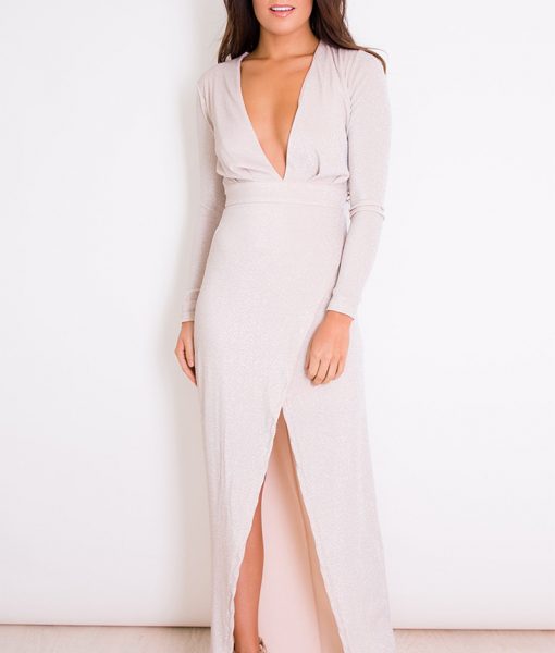 Alila Pearl Long Sleeve Jersey Gown Girl In Mind