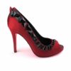 Suecomma Bonnie peep toe ruby heels with black crystals