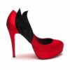 Alila Red & Black Leaf Crystal Heels by Suecomma Bonnie