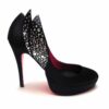 Alila Black Leaf Crystal Heels by Suecomma Bonnie