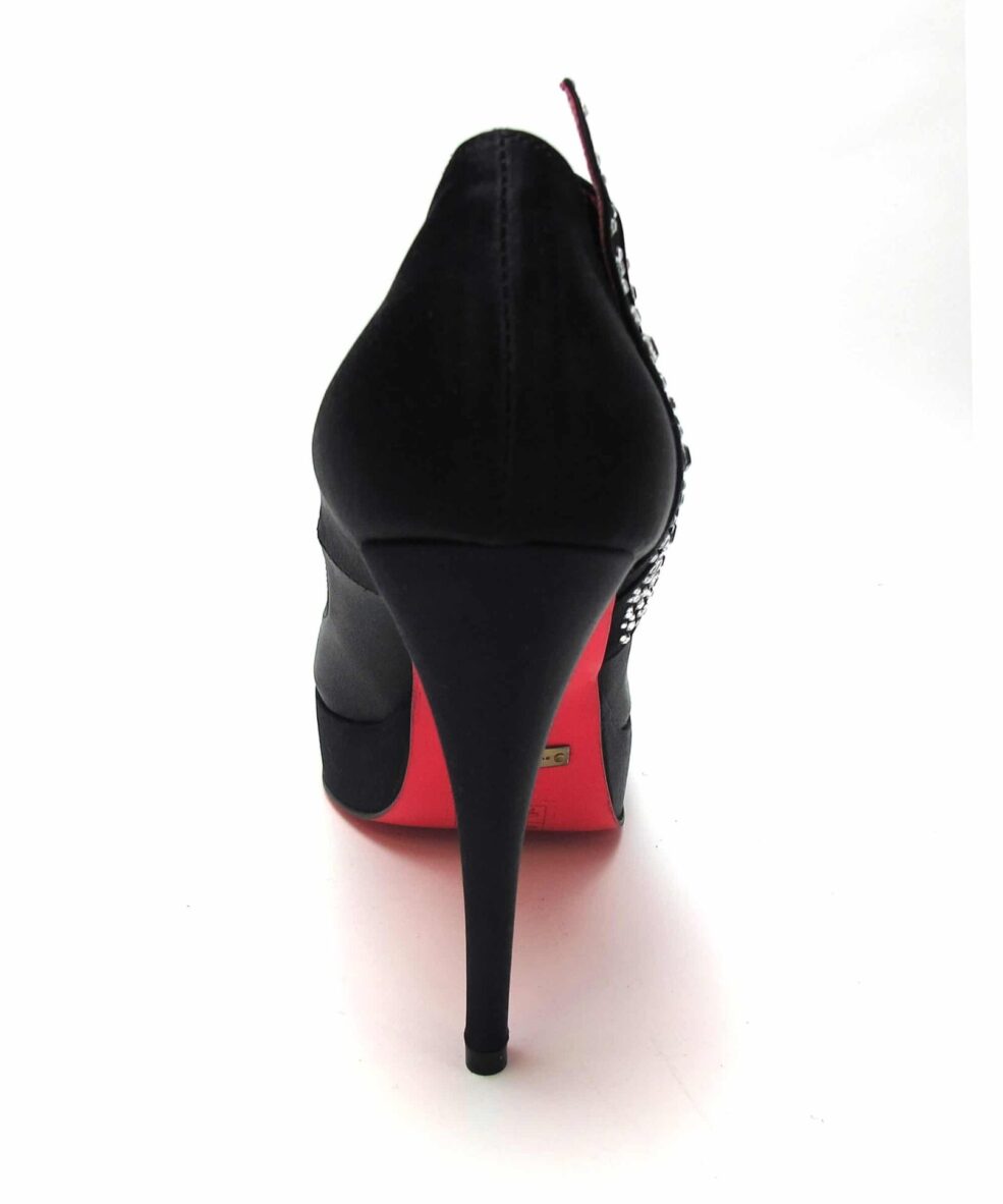 Alila Black Leaf Crystal Heels by Suecomma Bonnie