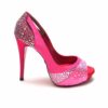Suecomma Bonnie Couture Pink & Red Open Toe Heels