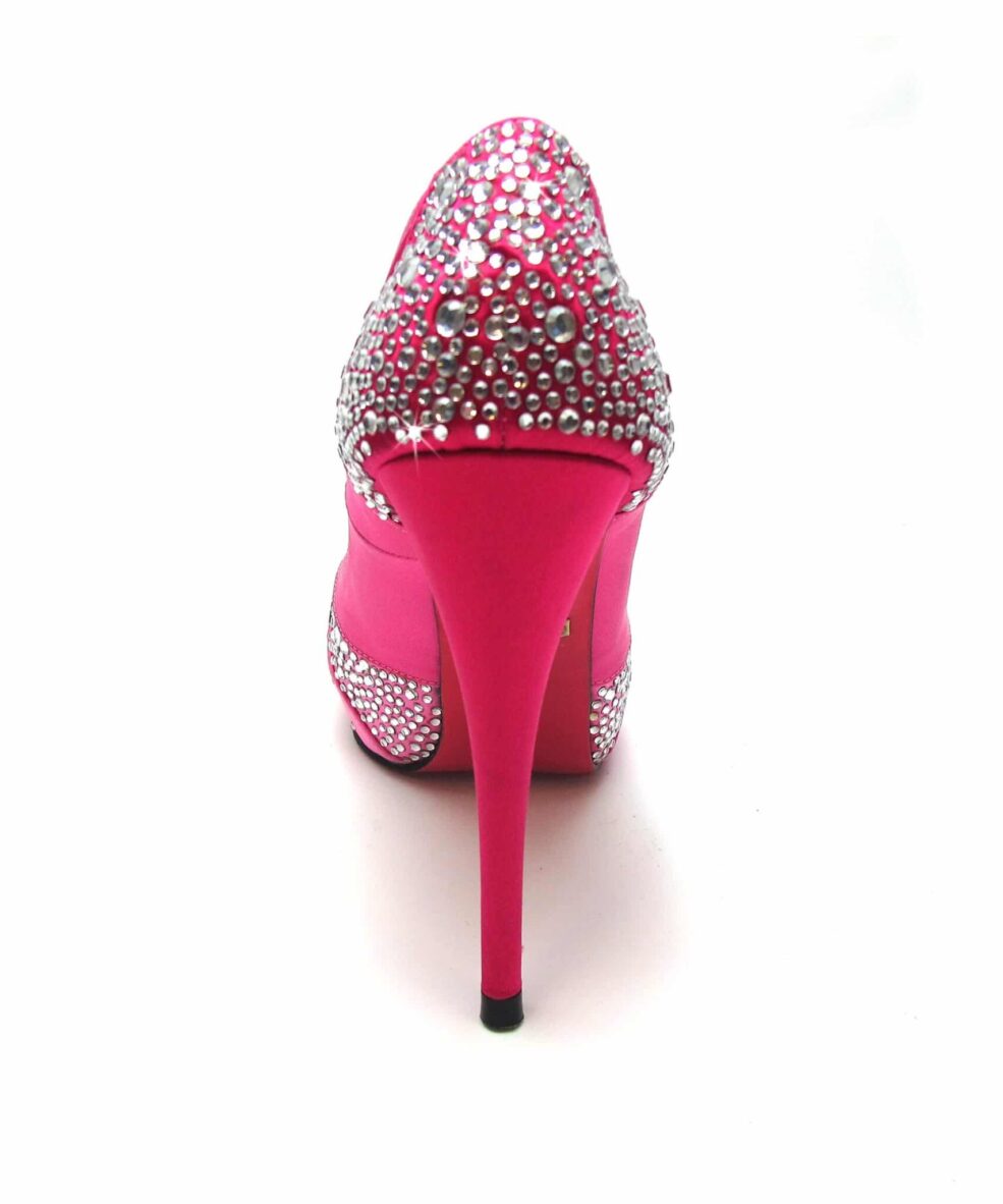 Suecomma Bonnie Couture Pink & Red Open Toe Heels