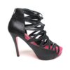 Suecomma Bonnie Black Strappy Boot Heels