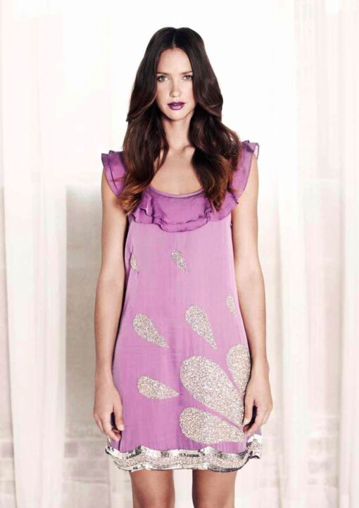 Rachel Gilbert Purple Sabrina Dress