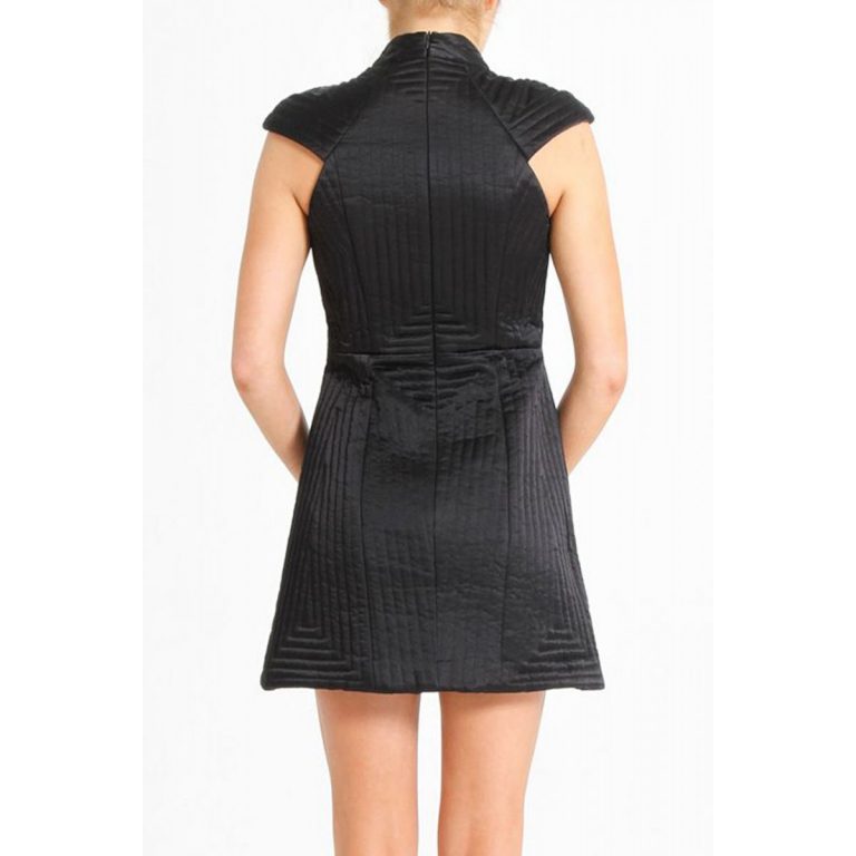 Shakuhachi Black Quilted Dress Alila