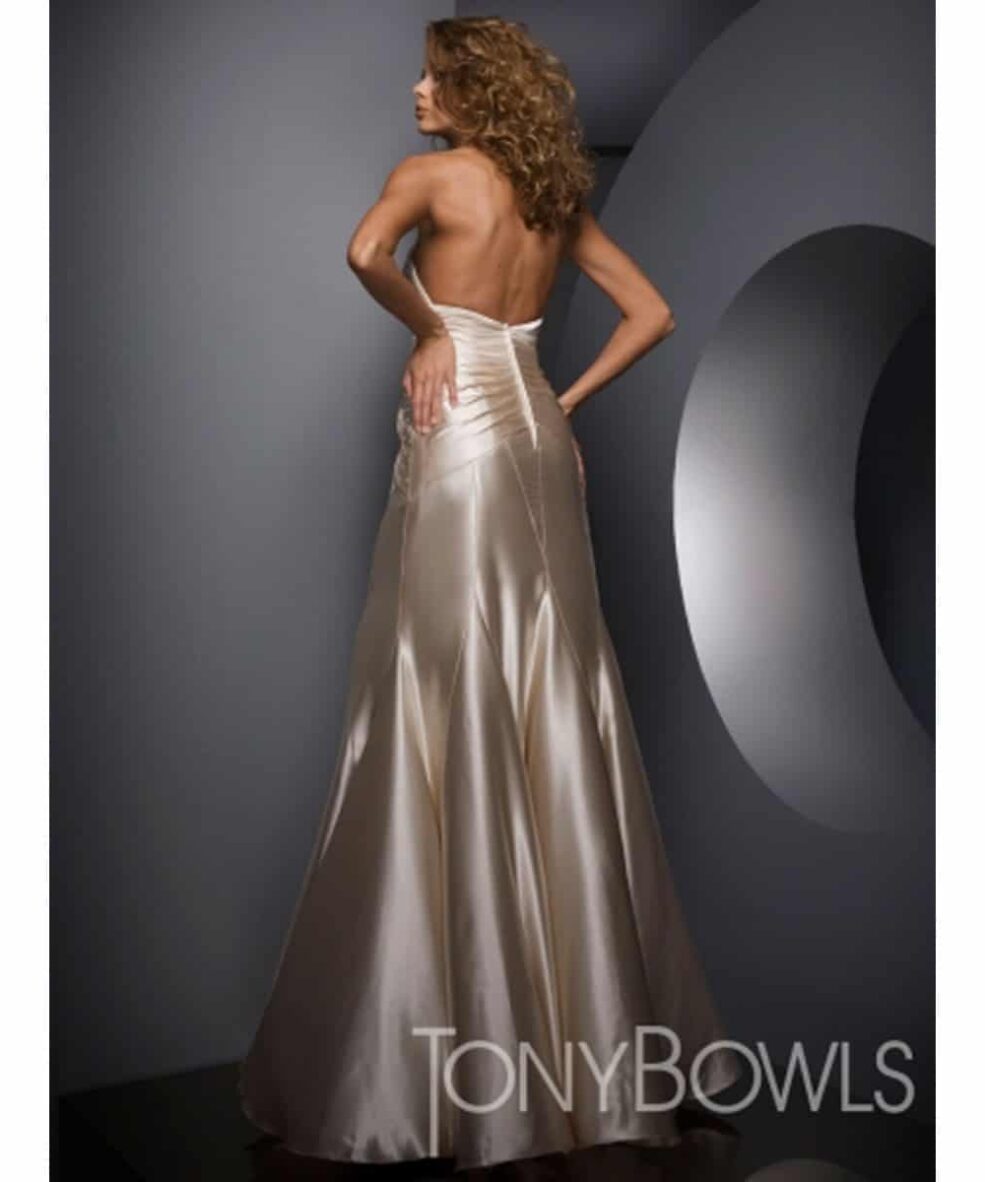 Alternative view of Tony Bowls Crystal Embellished Champagne Gown