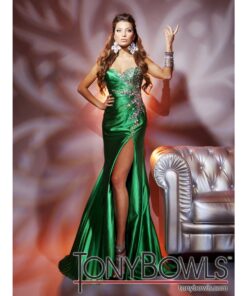 green silk gown