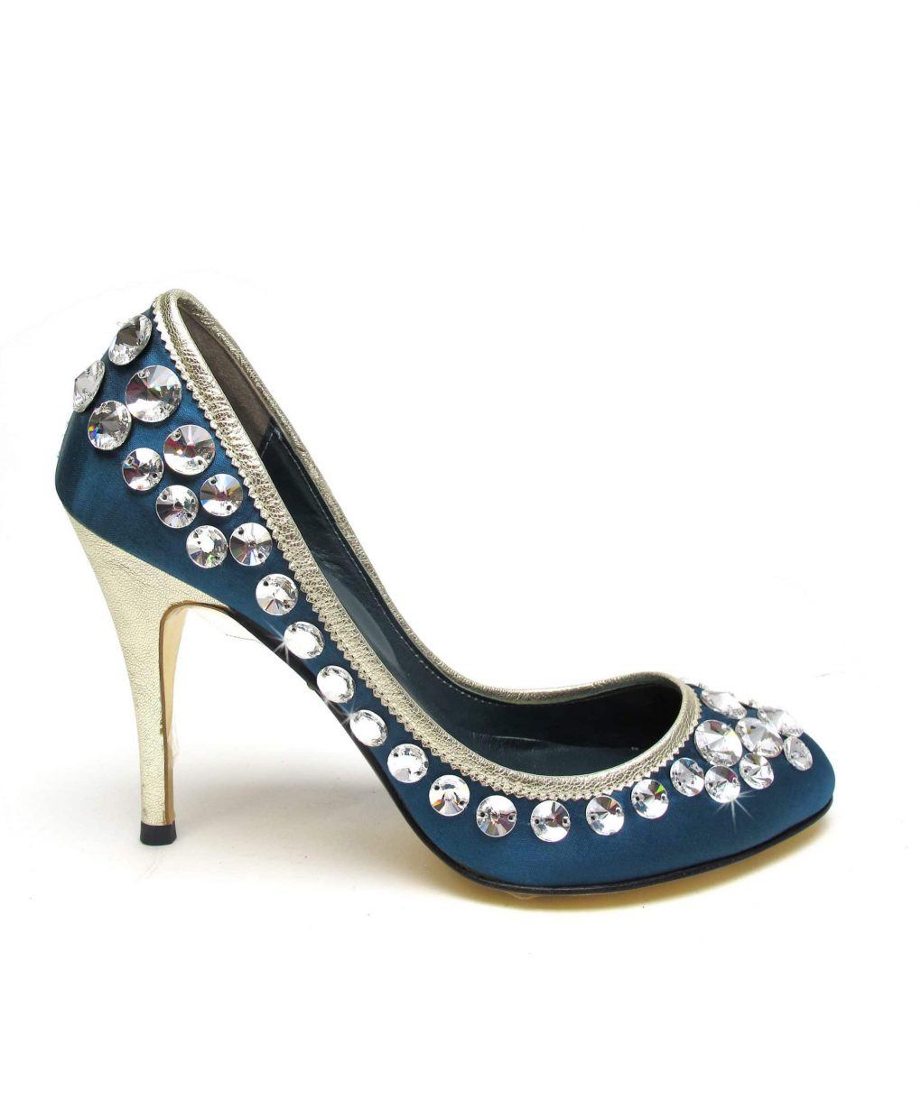 Suecomma Bonnie Teal Swarovski Crystal heels