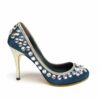 Suecomma Bonnie Teal Swarovski Crystal heels