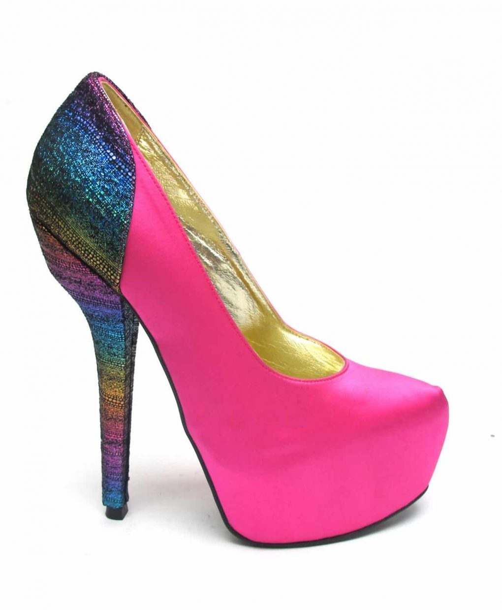 Veronesse Hot Pink and Rainbow Super High Heels
