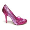 Tsuru Fuschia and pink glittered Mary-Janes