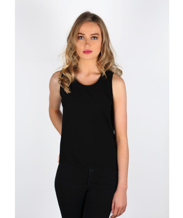 black pleated