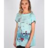 blue chiffon top