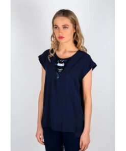 navy top