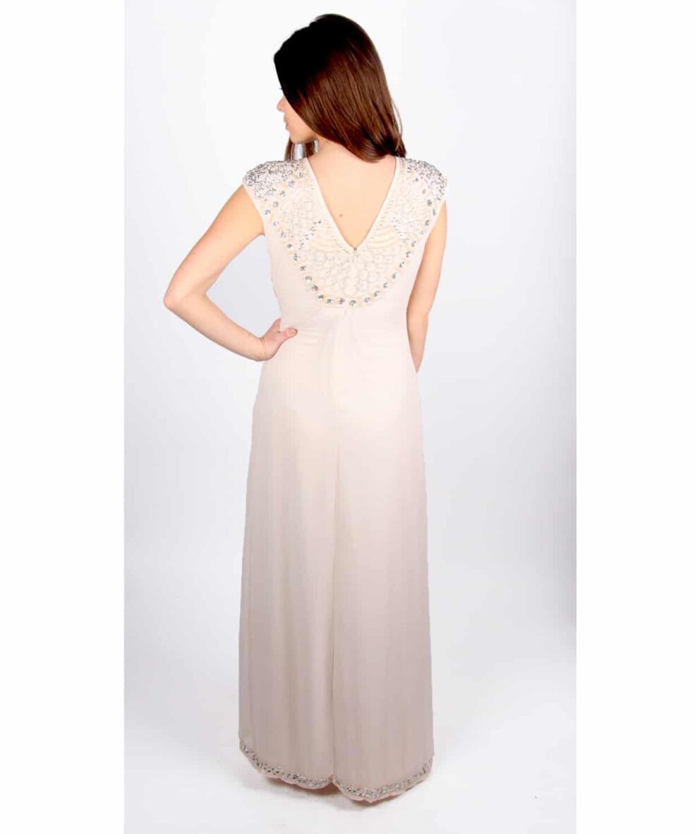 Alila Taupe Sequin Gown by Lace & Beads.