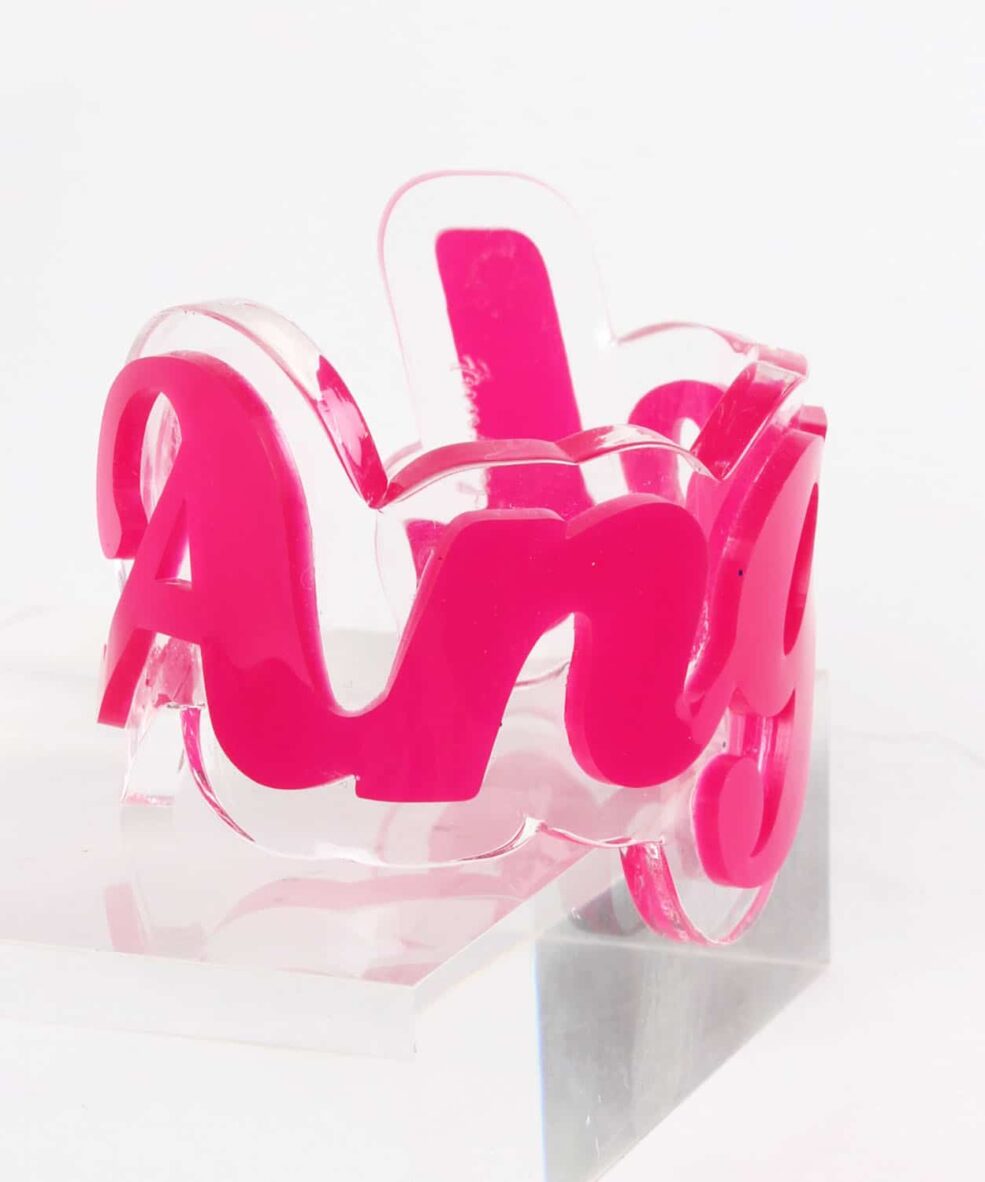 Funky Bling Pink Angel Cuff