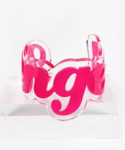 Funky Bling Pink Angel Cuff