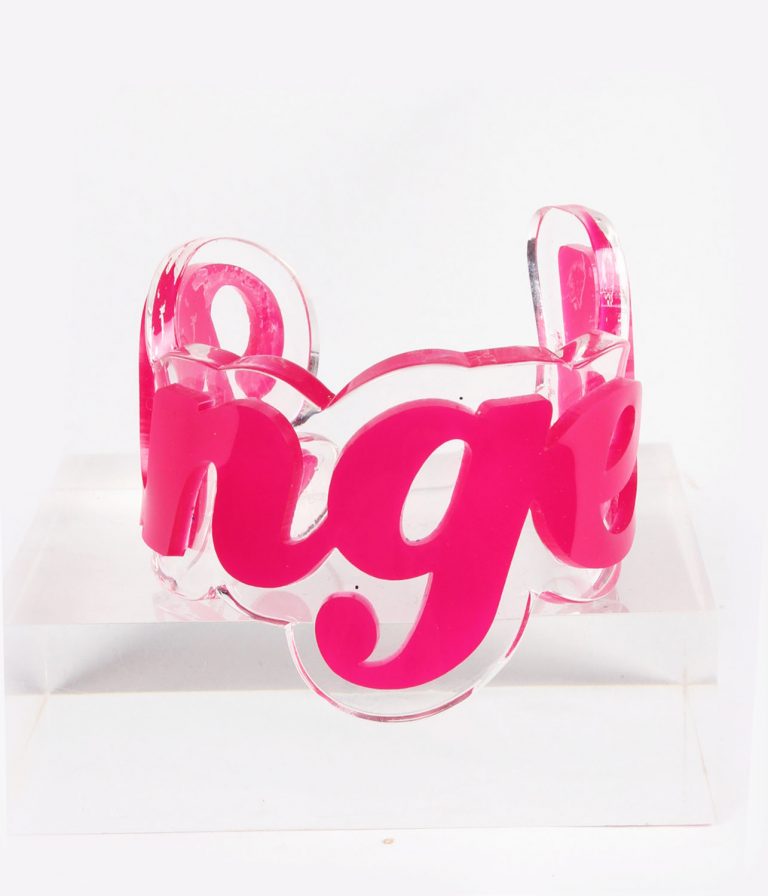 Funky Bling Pink Angel Cuff