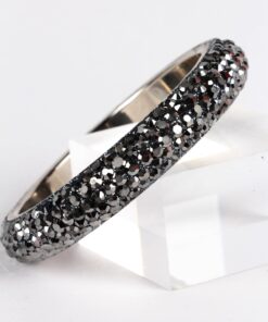 grey crystal bangle