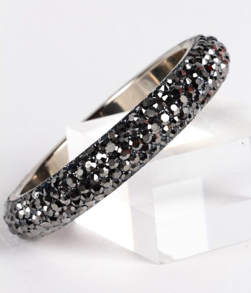 grey crystal bangle