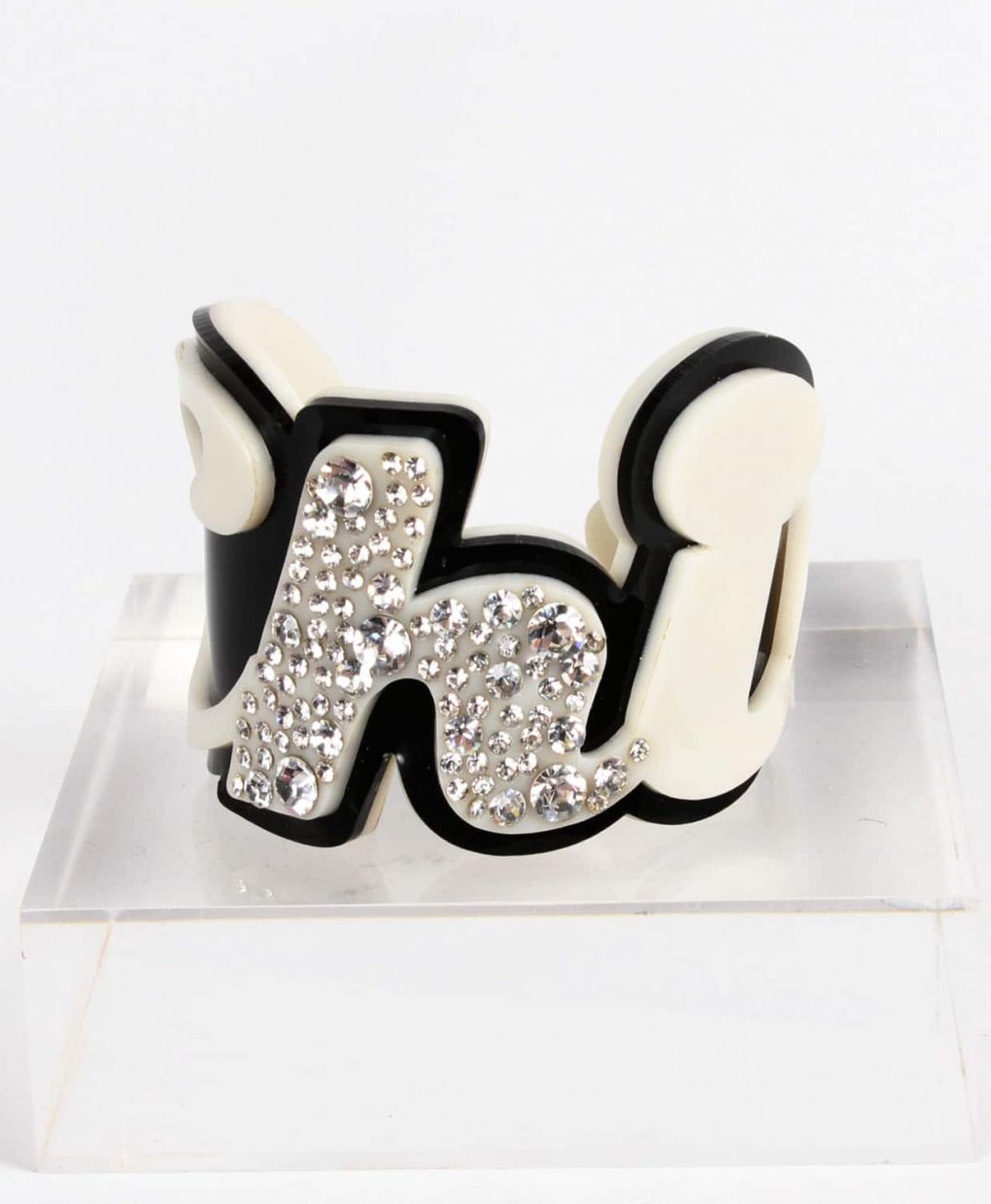 Funky Bling White Chic Cuff
