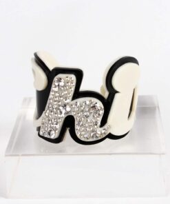 Funky Bling White Chic Cuff