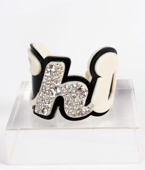 Funky Bling White Chic Cuff