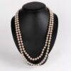 Alila Long Chain of Genuine Peach Pearls Necklace