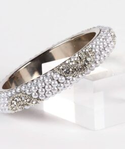 Genuine Swarovksi and Pearl Bangle