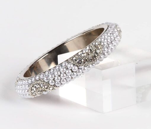 Genuine Swarovksi and Pearl Bangle