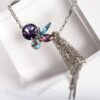 Contrasting Chains Purple Swarovski Necklace