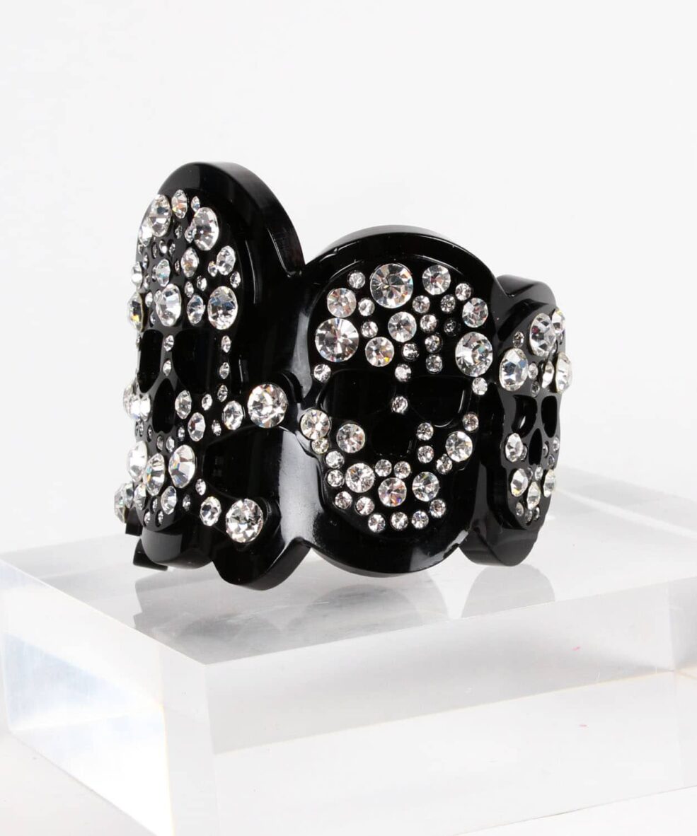 Funky Bling Swarovski Skull Cuff