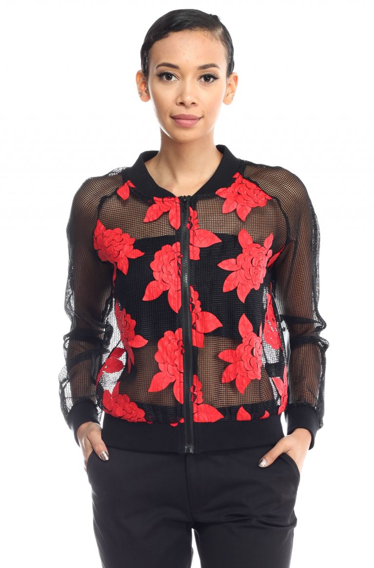Alila Boutique Mesh bomber jacket