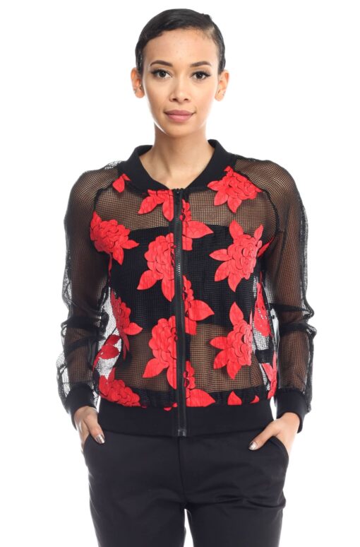 Alila Boutique Mesh bomber jacket