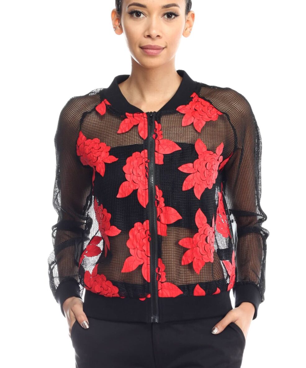Alila Boutique Mesh bomber jacket